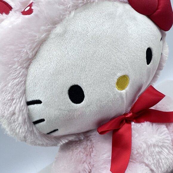 Sanrio Hello Kitty 13” Bunny Rabbit Suit Red Pink Hearts Plush - Picture 9 of 15